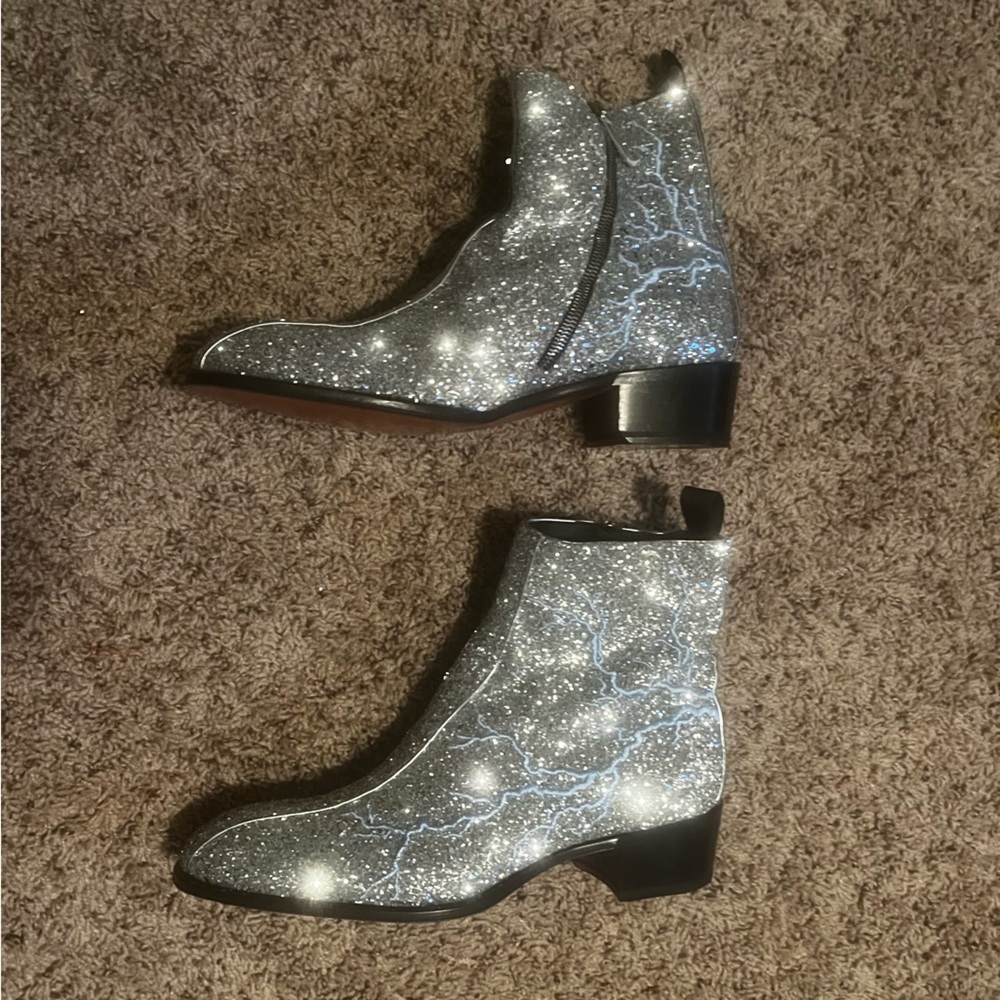 Giuseppe Zanotti Silver Sparkle Boots Launched with Swae Lee (Size 43) (NEW)
